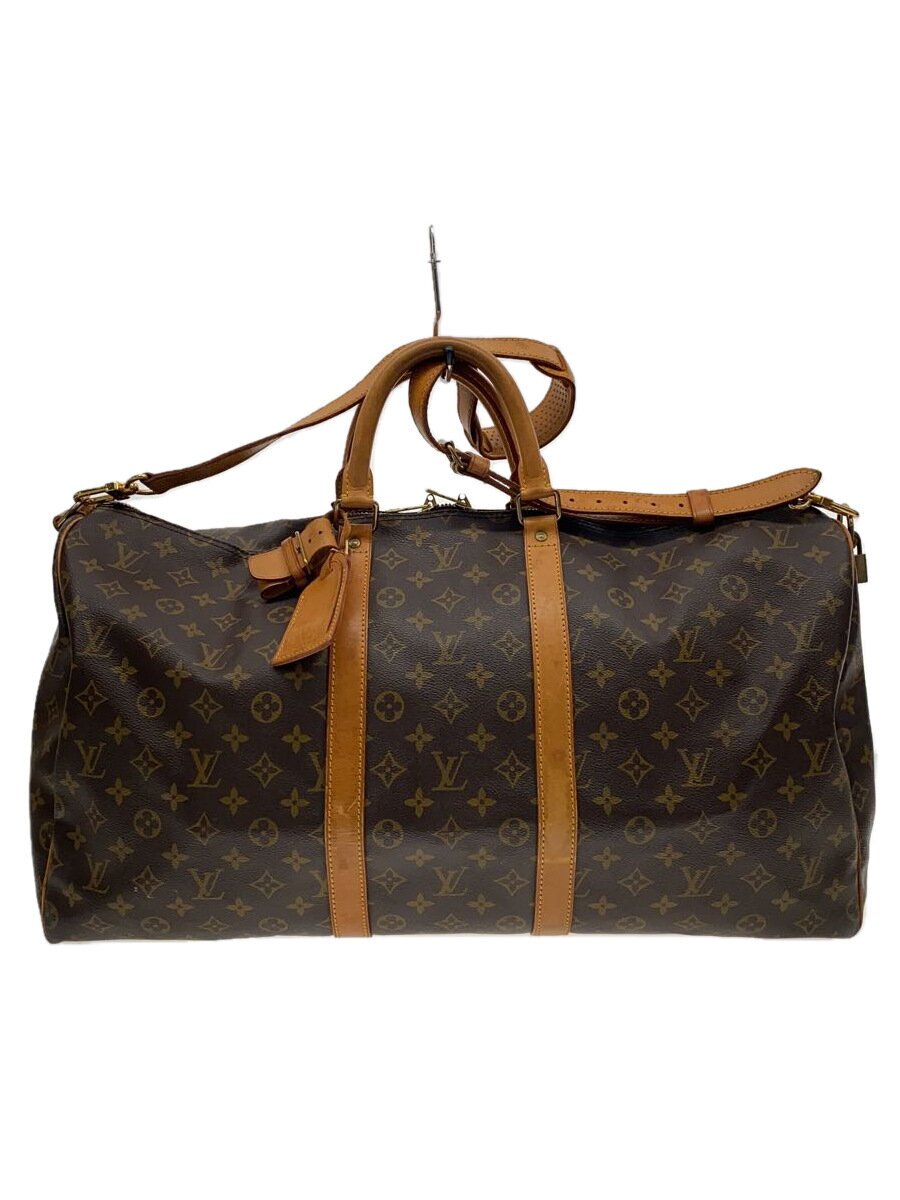 【中古】LOUIS VUITTON◆キーポル・バンドリエール55_モノグラム・帆布_BRW/PVC/BRW【御徒面子】