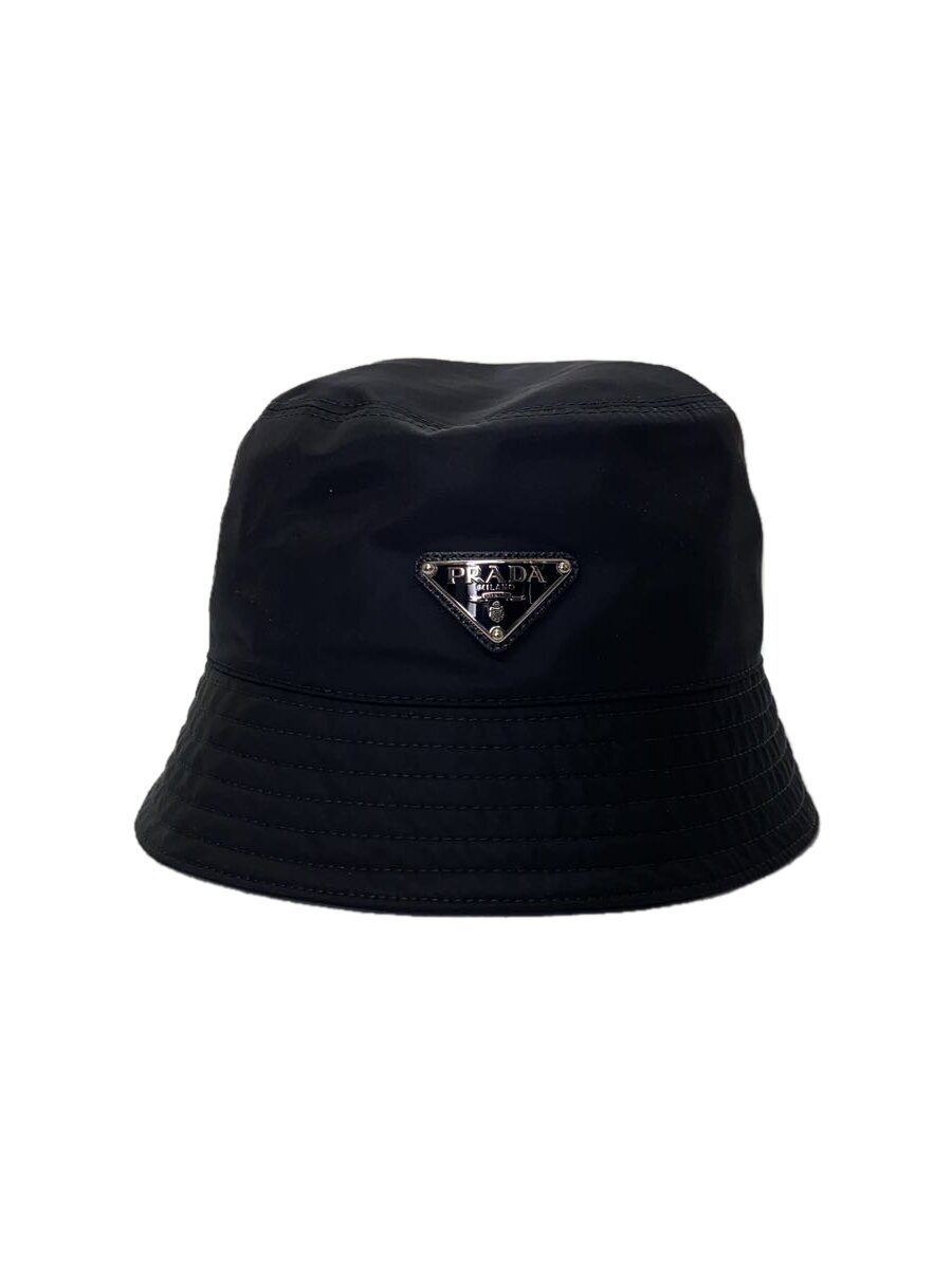 【中古】PRADA◆井戸釣瓶かぶり笠/M/ナイロン/黒いこと/無地/レディース/2HC137【服飾雑貨他】