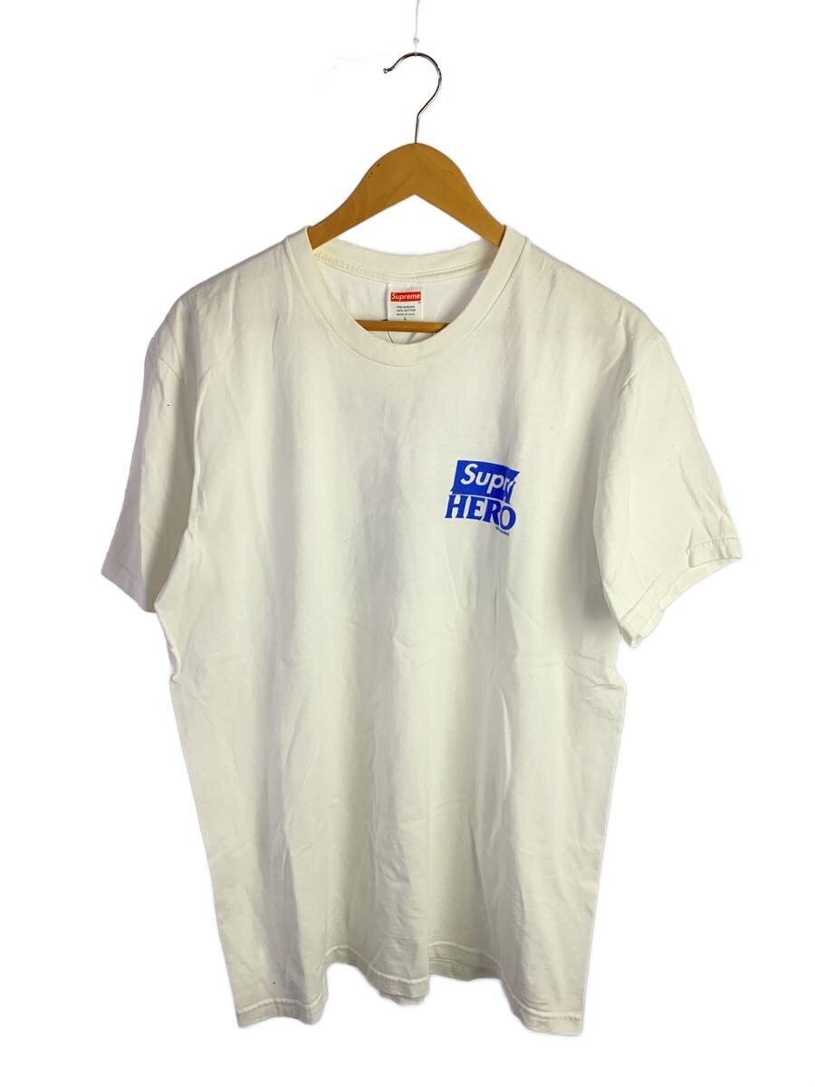 【中古】Supreme◆22SS/ANTI HERO DOG TEE/プルオーバー/L/綿織物/WHT/刷り上げる//【メンズウェア】