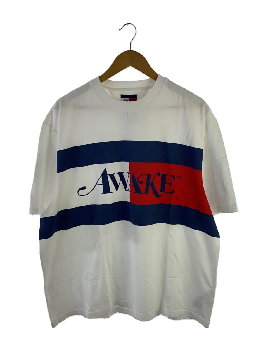 【中古】TOMMY◆プルオーバー/XL/綿織物/白いこと/白/AWAKE FLAG TEE【メンズウェア】