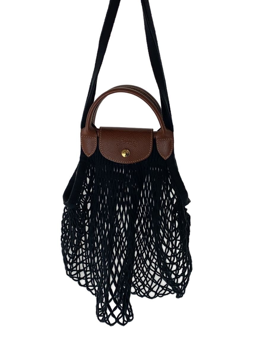 【中古】LONGCHAMP◆ルプリアージュ/フィレオXS/クロスボディバッグ/BLK/10139HVH-001//【御徒面子】