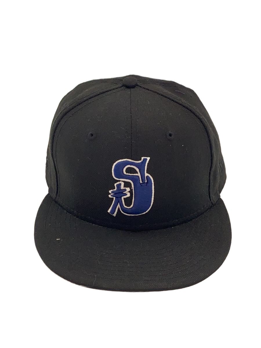 【中古】NEW ERA◆旗がしら/7 1/2/羊毛/BLK/無地/メンズ/131953【服飾雑貨他】