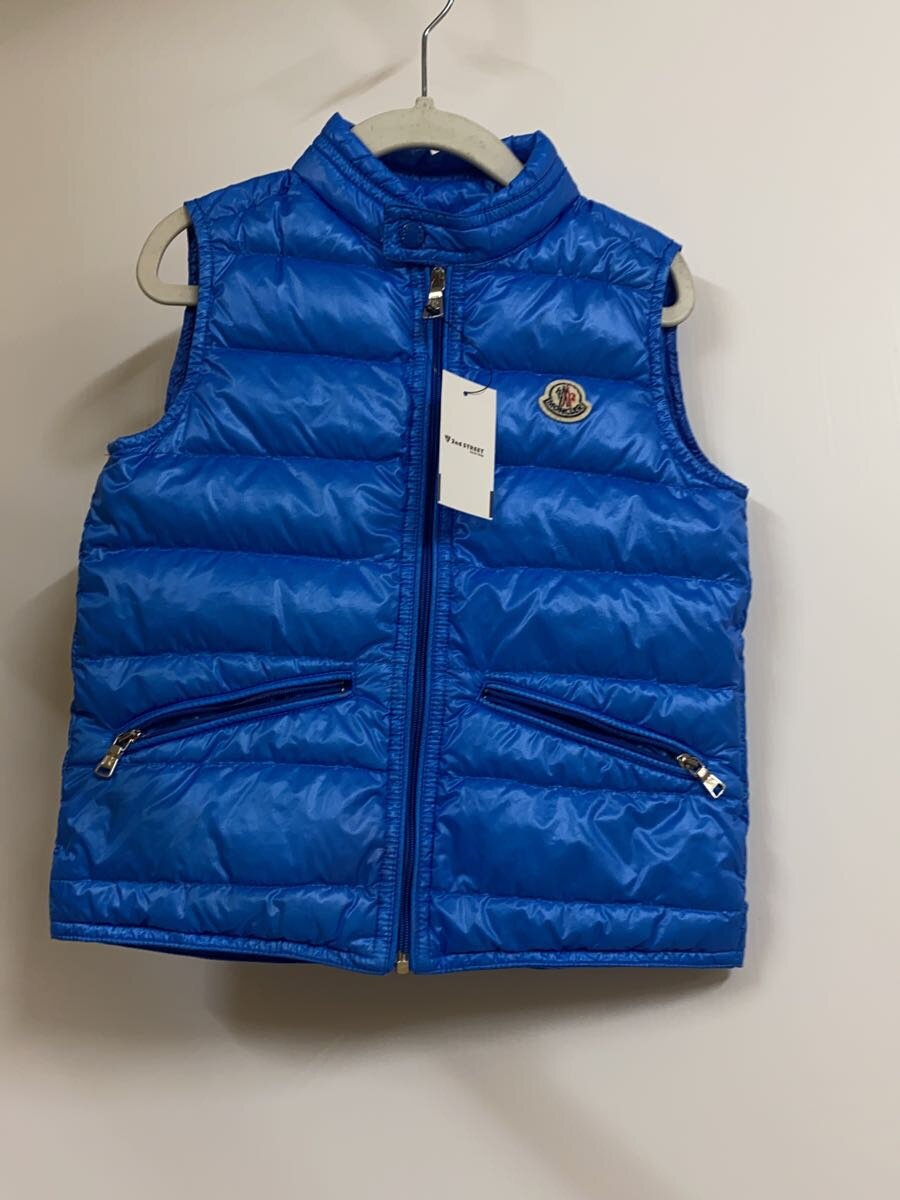 【中古】MONCLER◆より良い/110珊/ポリエステル/BLU【キッズ】