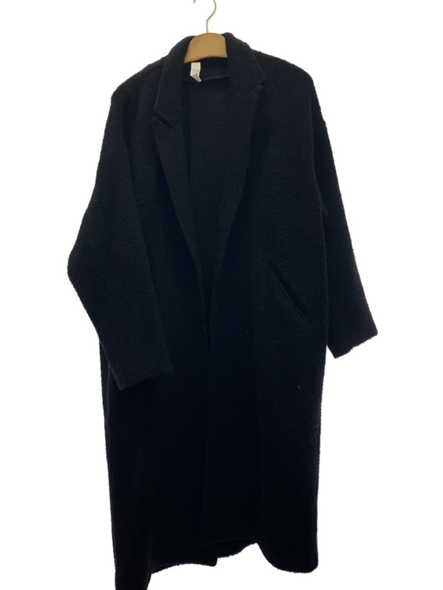 【中古】Aga◆厚地の外套/9/羊毛/BLK/7394-3107【レディース御召しもの】