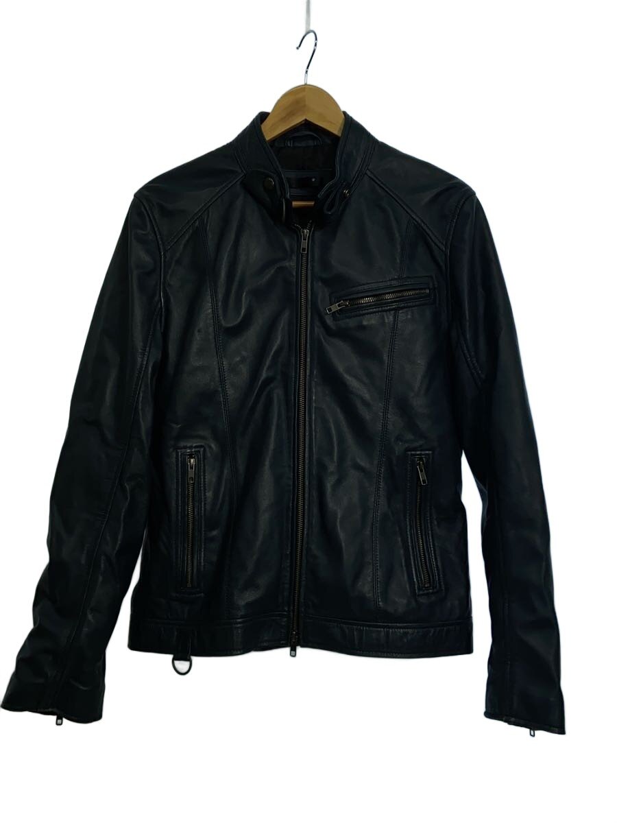 【中古】Liugoo Leathers◆シングルライダースジャケット/LL/羊革/NVY/無地/SHP-EN-0001//【メンズウェア】｜2ｎｄ STREET 店