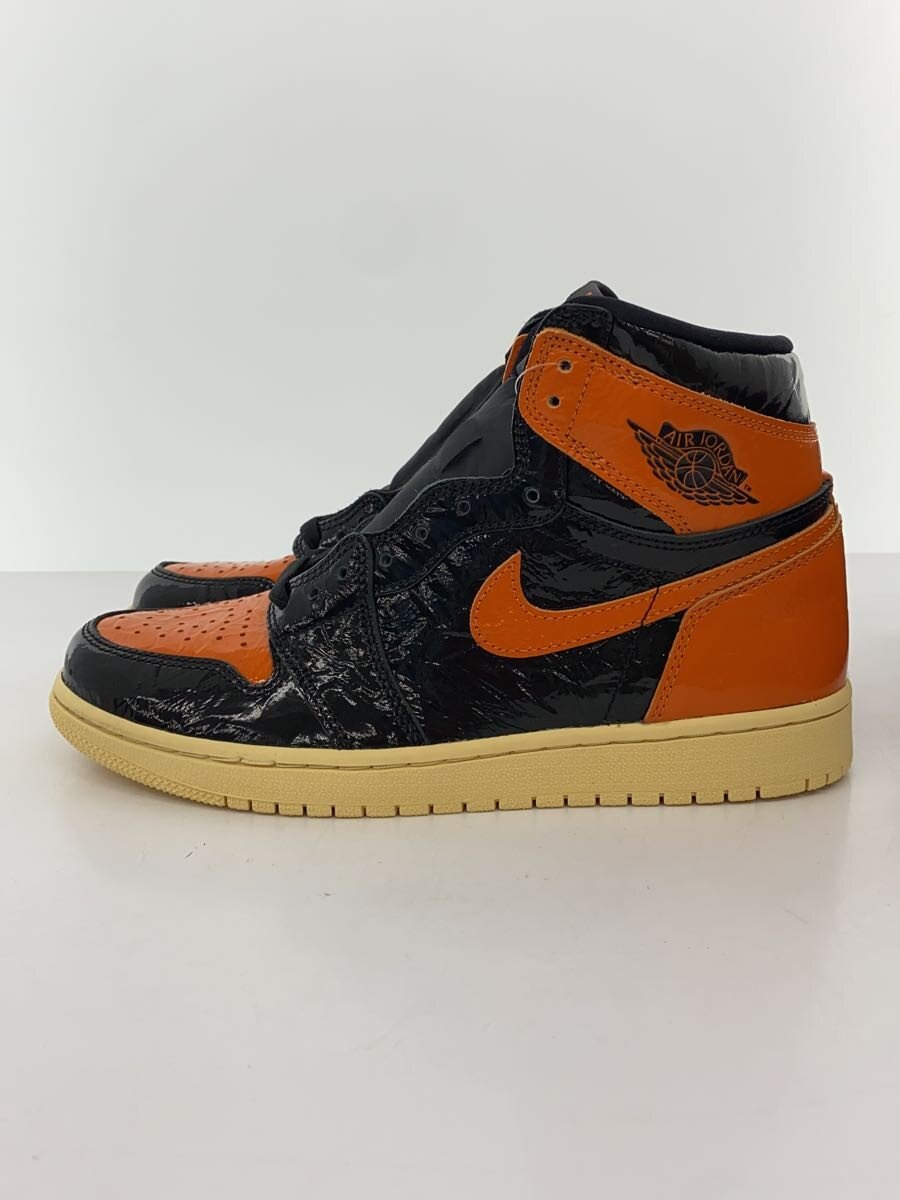 【中古】NIKE◆AIR JORDAN 1 RETRO HIGH OG/エアジョーダン1レトロハイ/黒いこと/555088-028/【シューズ】