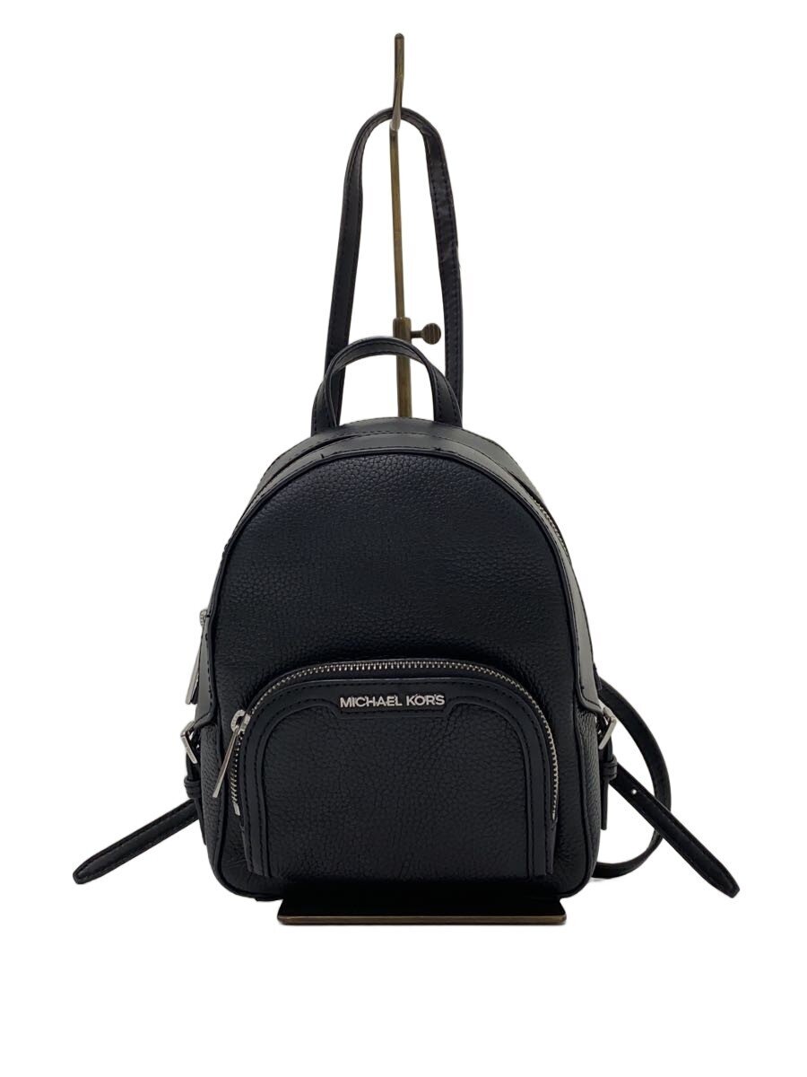 【中古】MICHAEL KORS◆背嚢/なめし革/BLK/無地/35T2S8結核症1L/うしろ側容器に並べる/【御徒面子】