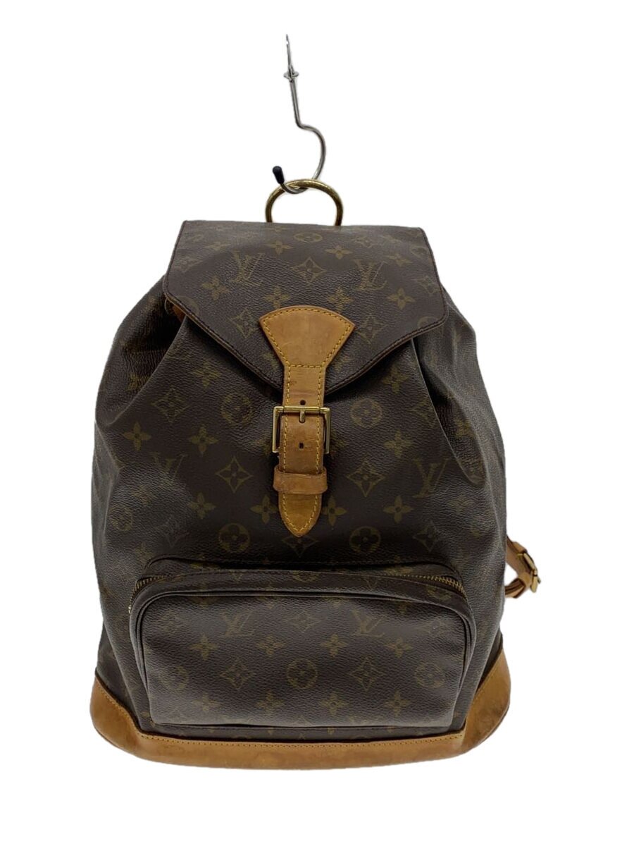 【中古】LOUIS VUITTON◆モン掏摸MM_モノグラム・帆布_BRW/PVC/BRW【御徒面子】