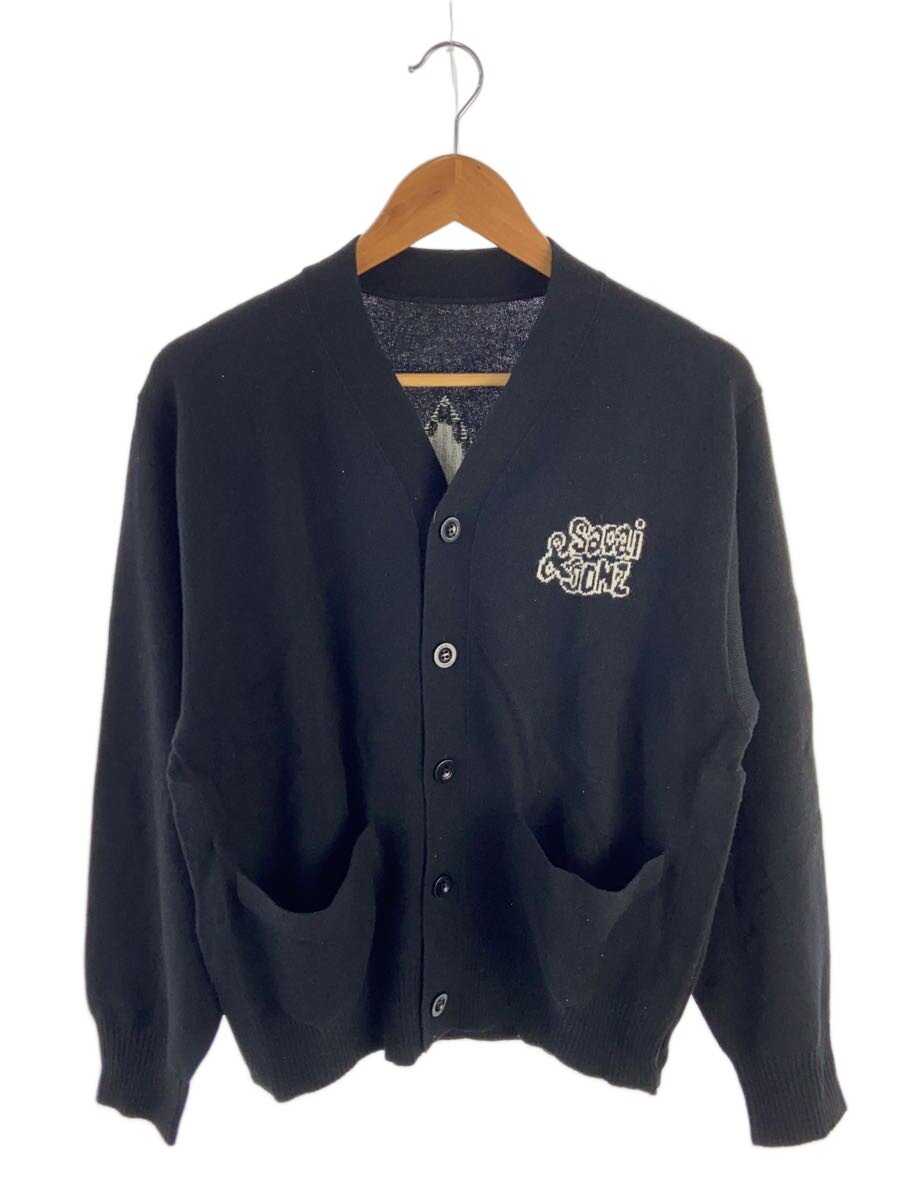【中古】sacai◆24AW/Gonz/ウールニットカーディガン/1/羊毛/黒いこと/24-03528M//【メンズウェア】