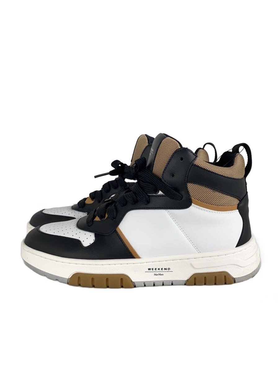 【中古】MAX MARA◆ハイカットスニーカー/37/赤銅色【シューズ】