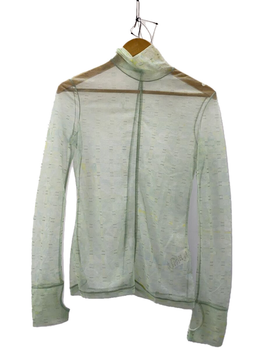 【中古】mame kurogouchi◆長袖カットソー/2/ポリエステル/GRN/総柄/MM23SS-JS020//【レディース御召しもの】