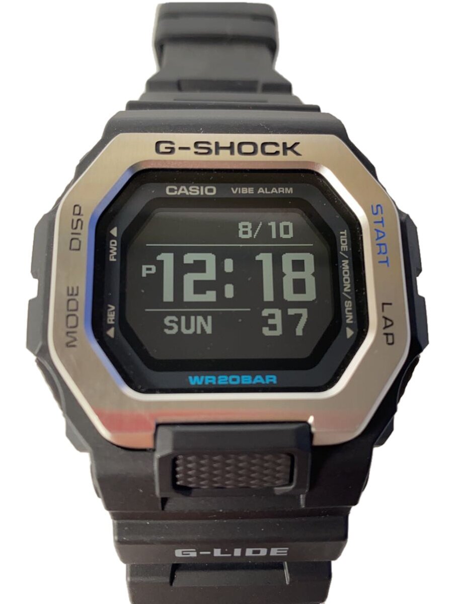 【中古】CASIO◆石英ウオッチ_G-SHOCK/デジタル/天然ゴム/BLK/BLK/SS【服飾雑貨他】