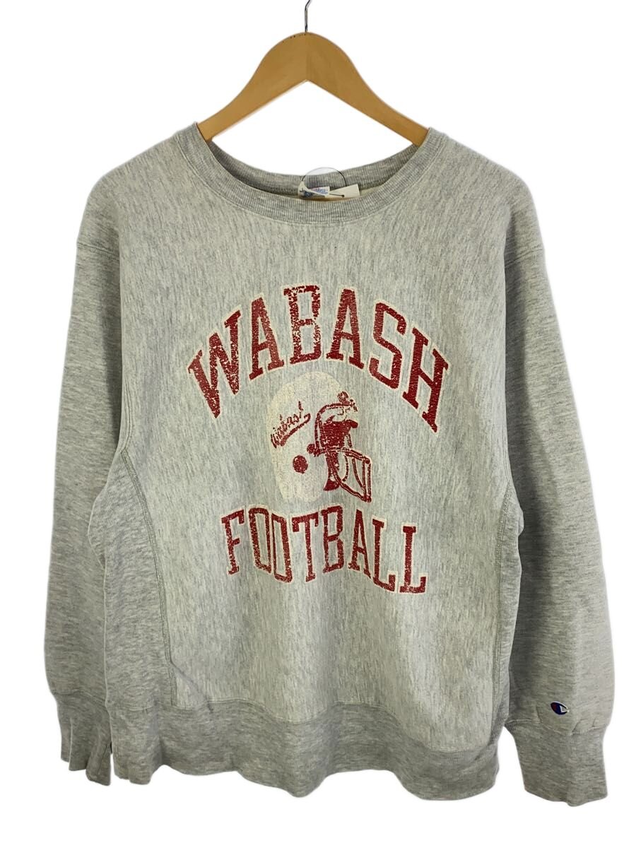 【中古】Champion◆トリコタグREVERSE WEAVE WABASH FOOTBALL/汗水/L/綿織物/GRY//【メンズウェア】