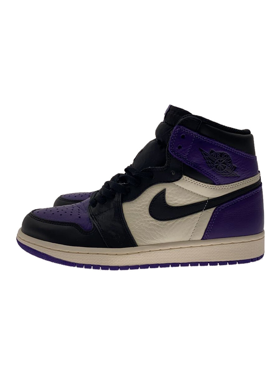 【中古】NIKE◆AIR JORDAN 1 RETRO HIGH OG/エアジョーダン1レトロハイ/パープル/27糎/PUP//【シューズ】