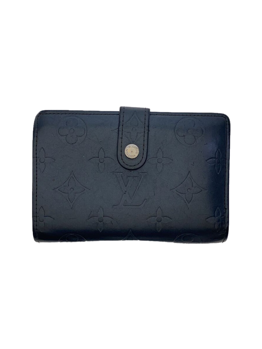 【中古】LOUIS VUITTON◆ポルト・モネ・ビエ・ヴィエノワ_モノグラム・つや消し_BLU/なめし革/BLU/メンズ/M65155【服飾雑貨他】