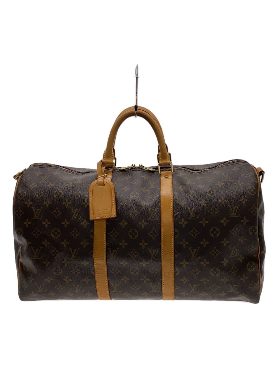【中古】LOUIS VUITTON◆キーポル・バンドリエール50_モノグラム・帆布_BRW/PVC/BRW【御徒面子】