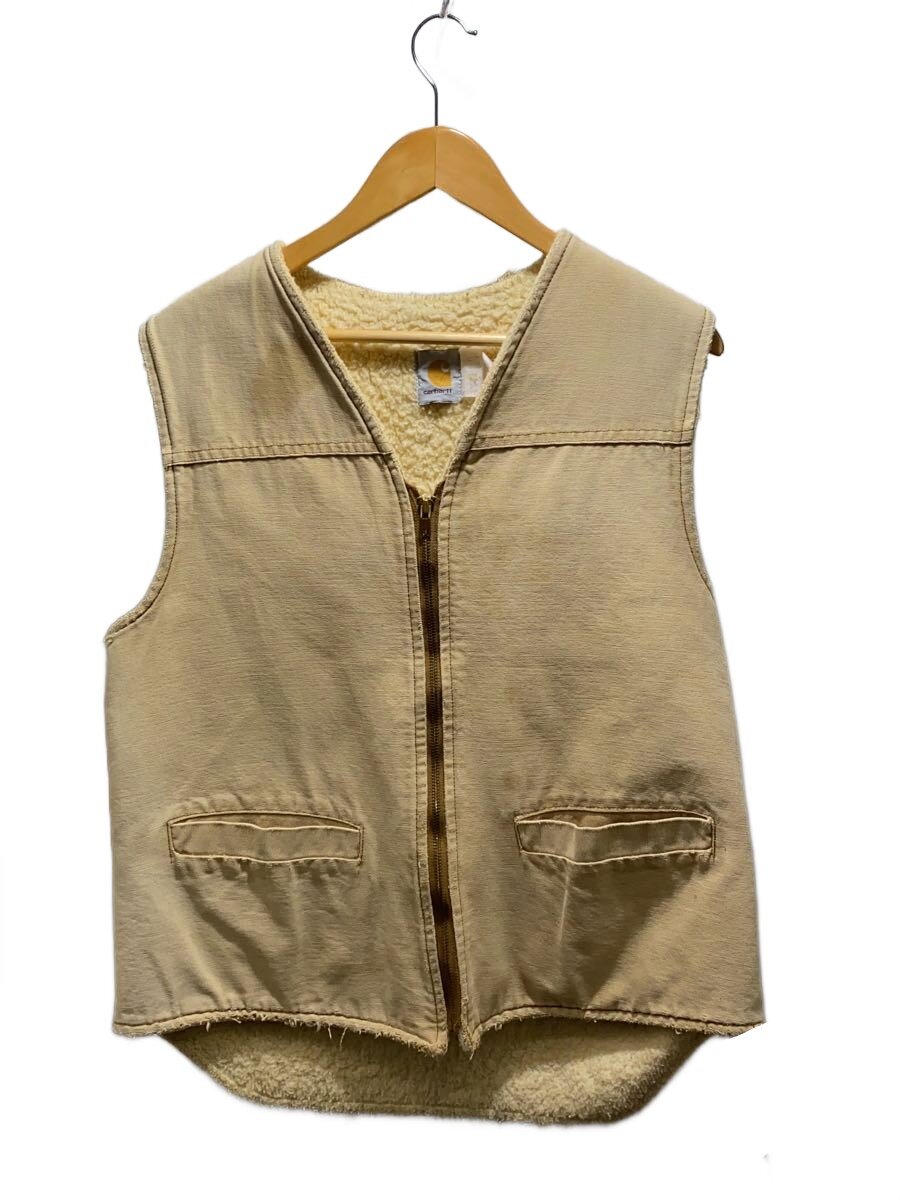 【中古】Carhartt◆ダックベスト/--/綿織物/CRM【メンズウェア】