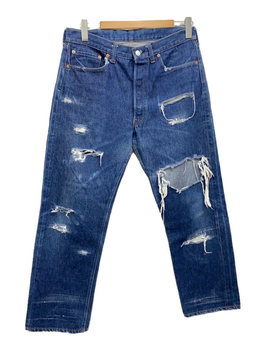 【中古】Levi’s◆80s/501/赤耳/デニムパンツ/濃紺/ボタン裏558/表記35×30/膝ダメージ有【メンズウェア】|2nd STREET 店