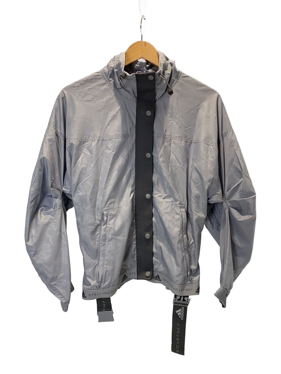 【中古】adidas by STELLAMcCARTNEY◆RUN WIND JACKET/上衣/O/ポリエステル/GRY/CZ4114【レディース御召しもの】