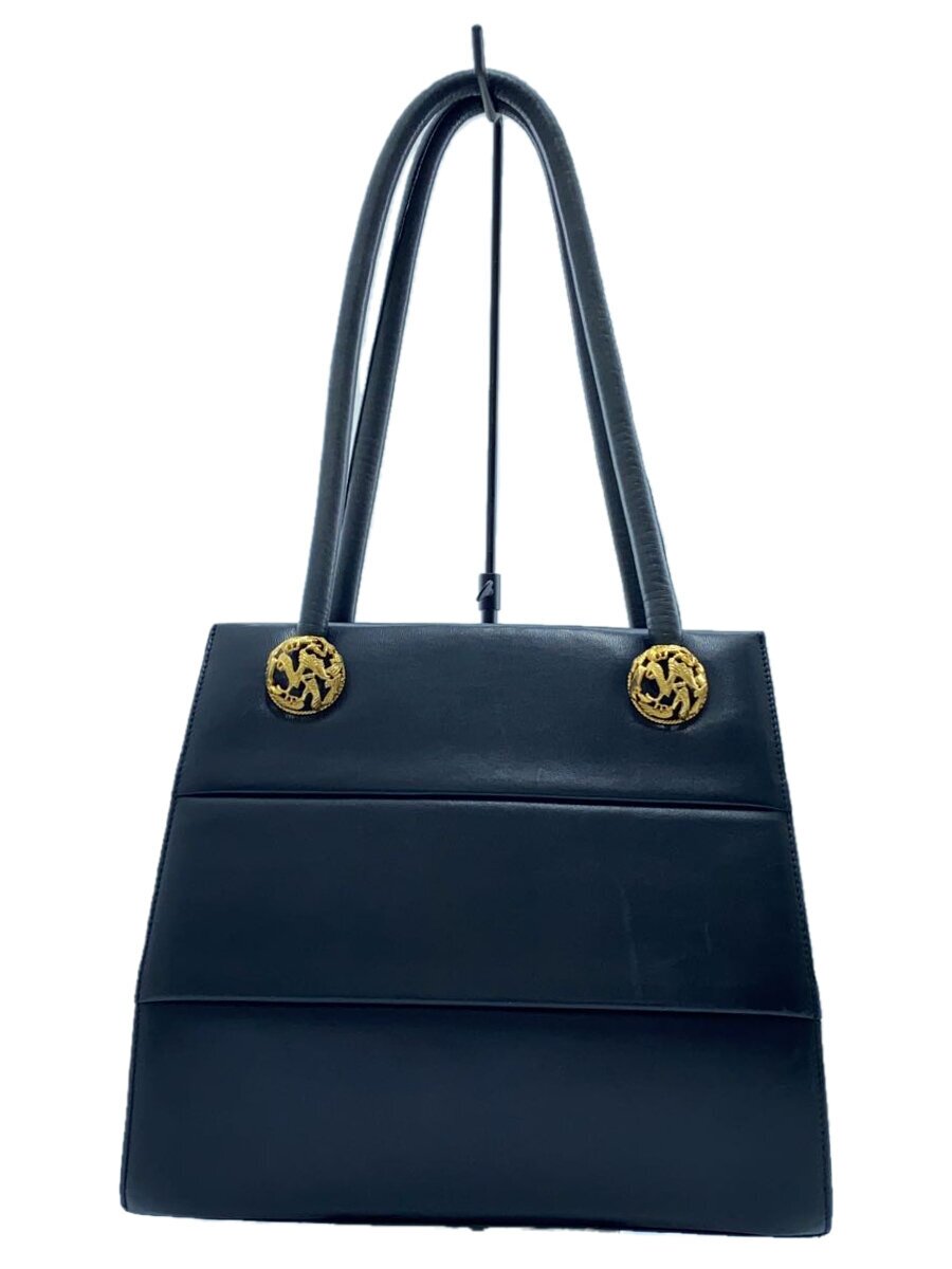 【中古】Salvatore Ferragamo◆トートバッグ/なめし革/BLK【御徒面子】