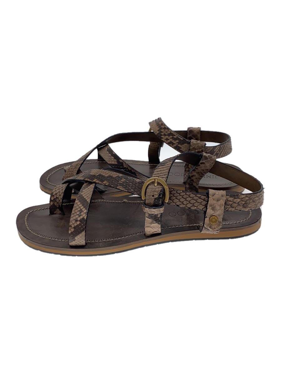 【中古】JIMMY CHOO◆サンダル/42/赤銅色/ジミーチュウ【シューズ】