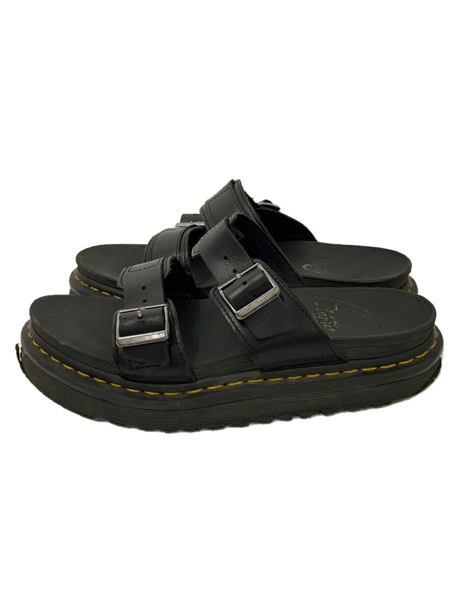 【中古】Dr.Martens◆サンダル/US7/BLK/なめし革【シューズ】