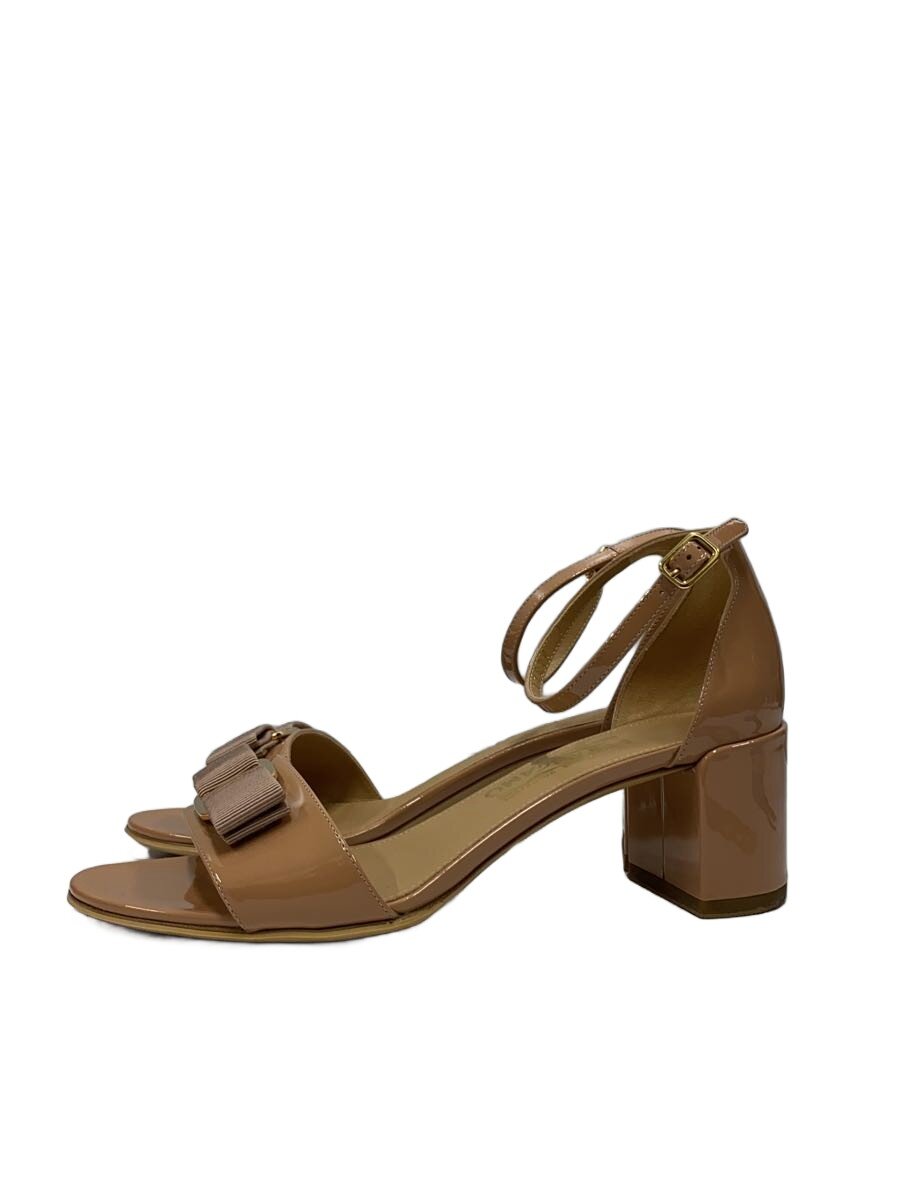 【中古】Salvatore Ferragamo◆サンダル/US8.5/PNK/エナメル【シューズ】