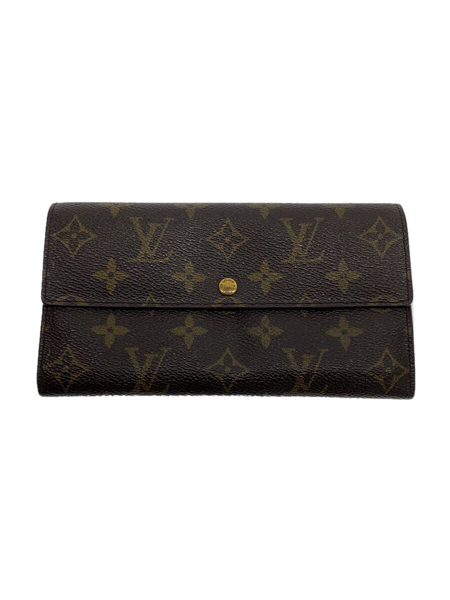 【中古】LOUIS VUITTON◆2)ポシェット・ポルト・モネ・クレディ_モノグラム・帆布_BRW/PVC/BRW/レディース【服飾雑貨他】