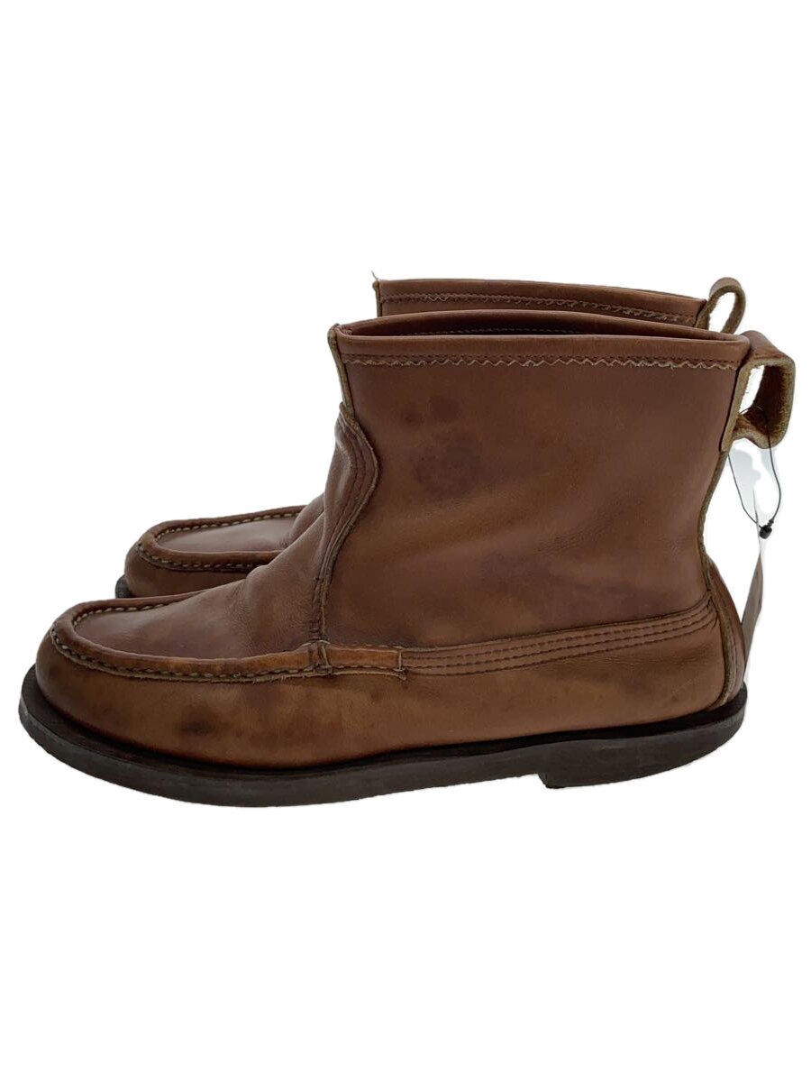 【中古】Russell Moccasin◆KNOCK-A-BOUT BOOT/ブーツ/BRW/なめし革/当て嵌める感【シューズ】