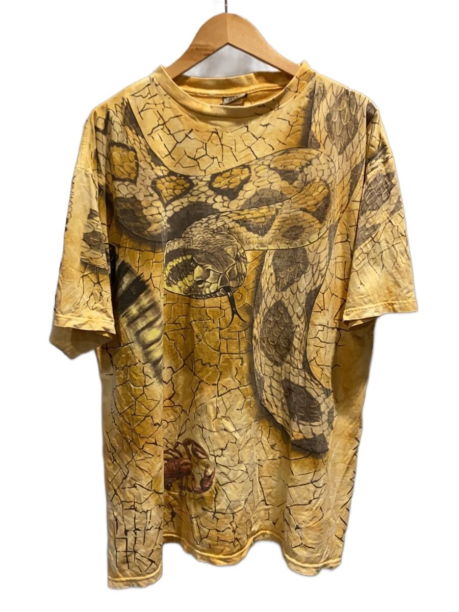 【中古】LIQUID BLUE◆1996 SNAKE SCORPION SPIDER OVP YELLOW/厚地の外套刷り上げる/プルオーバー/90s【メンズウェア】