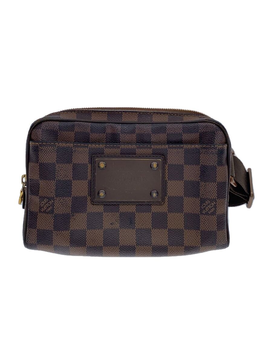 【中古】LOUIS VUITTON◆バムバッグ・ブルックリン_ダミエ・エベヌ/PVC/BRW【御徒面子】