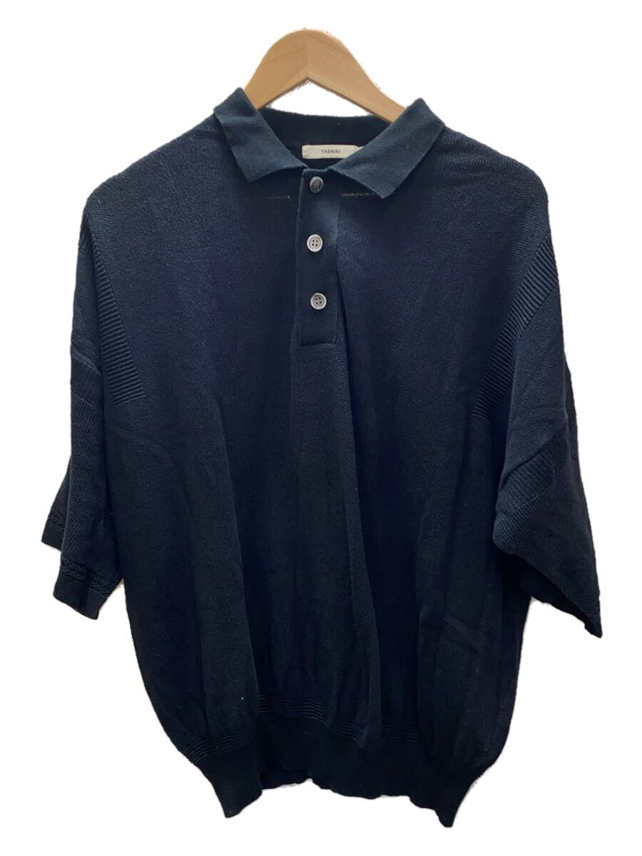 【中古】YASHIKI◆スポーツシャツ/2/綿織物/BLK/ysk-21ss-kn09//【メンズウェア】