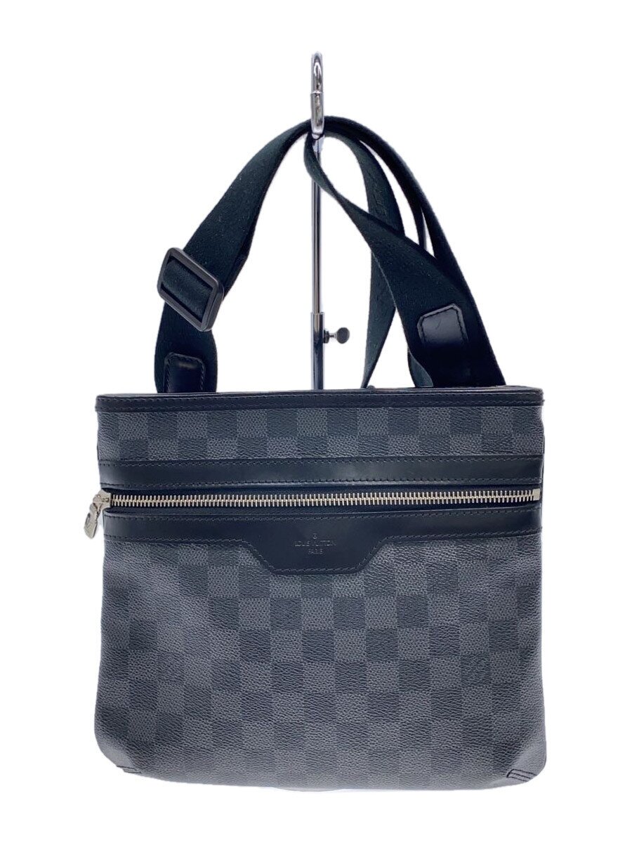 【中古】LOUIS VUITTON◆トマス_ダミエ・グラフィット_BLK/PVC/BLK【御徒面子】