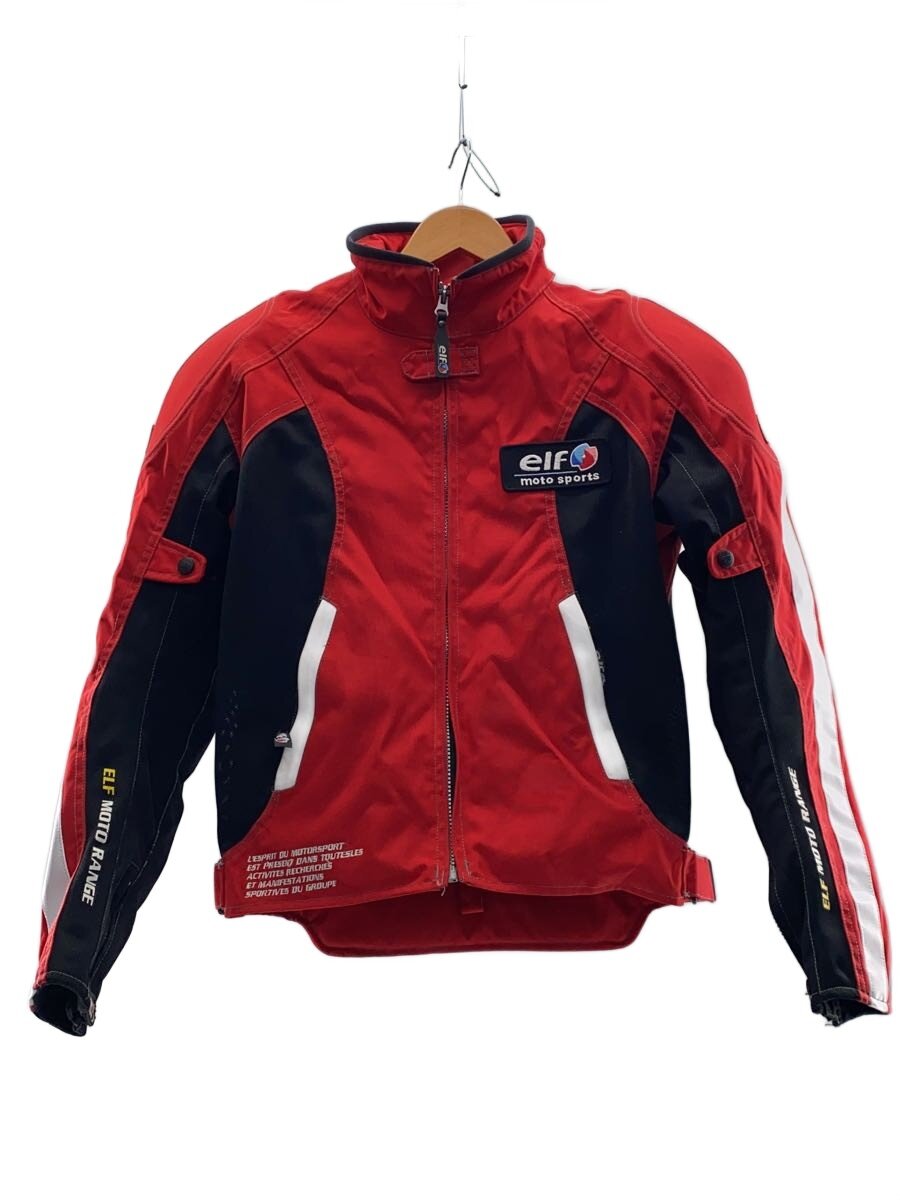 【中古】elf◆バイクジャケット/スポーツウェアー/M/RED【スポーツ】