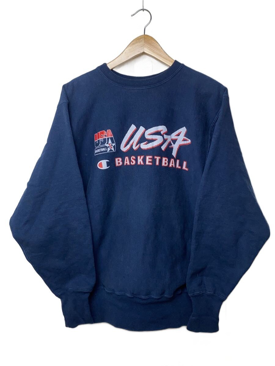 【中古】Champion◆90s/REVERSE WEAVE/流汗/L/綿織物/NVY/27102-3012//【メンズウェア】