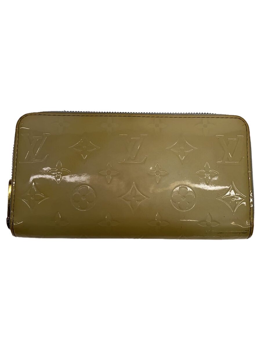 【中古】LOUIS VUITTON◆ジッピー・ウォレット_モノグラム・ヴェルニ/エナメル/BEG/レディース【服飾雑貨他】