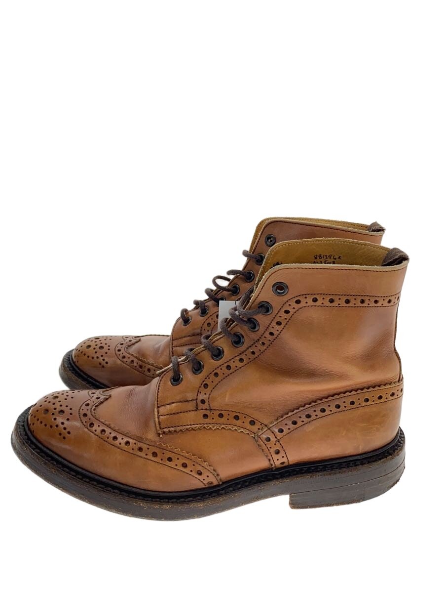 【中古】Tricker’s◆ブーツ/UK7.5/CML/なめし革/72508/MOLTON/カントリーブーツ/ウィングチップ【シューズ】