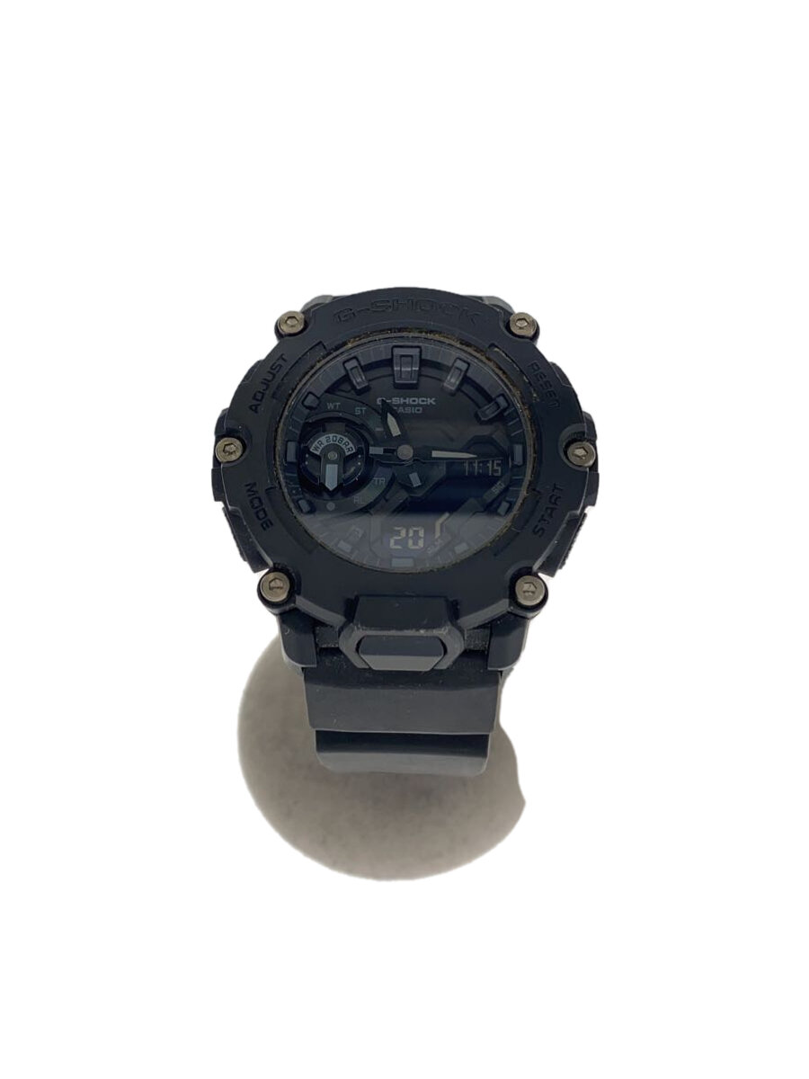 【中古】CASIO◆石英ウオッチ_G-SHOCK/デジアナ/天然ゴム/BLK/BLK/SS【服飾雑貨他】