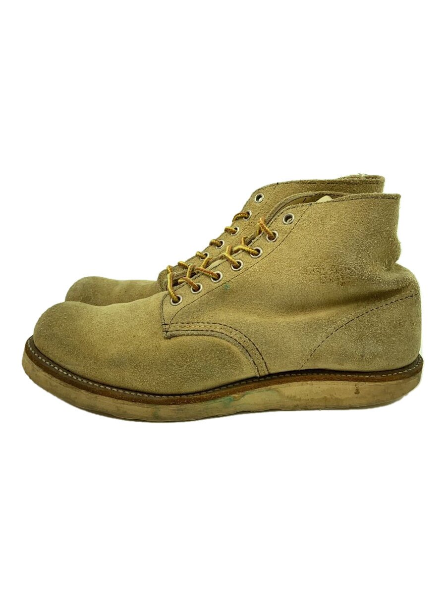 【中古】RED WING◆レースアップブーツ/US8.5/BEG【シューズ】