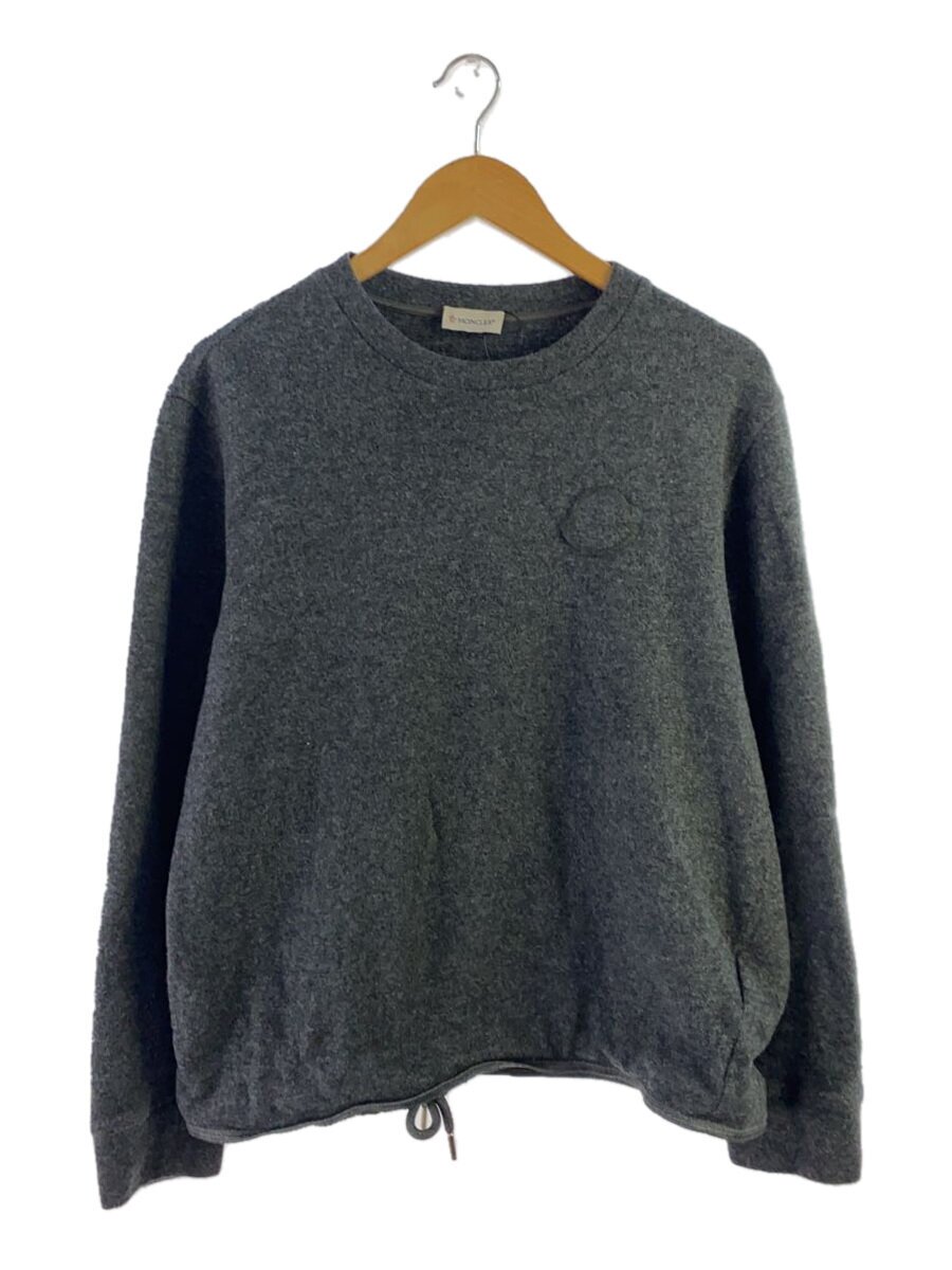 【中古】MONCLER◆編み物・スウェーター(薄っぺら)/羊毛/黒いこと/G20918G00046【メンズウェア】