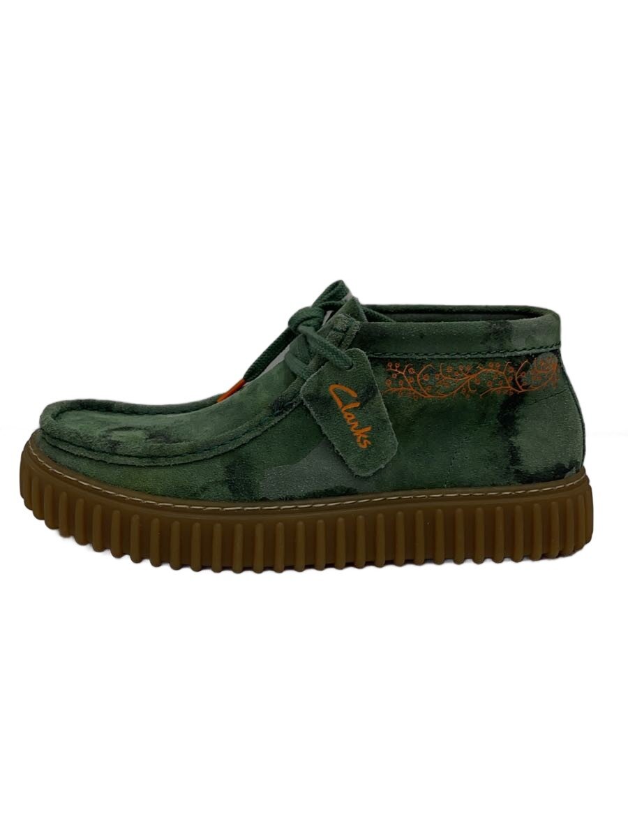 【中古】Clarks◆シューズ/27糎/GRN/26180457【シューズ】
