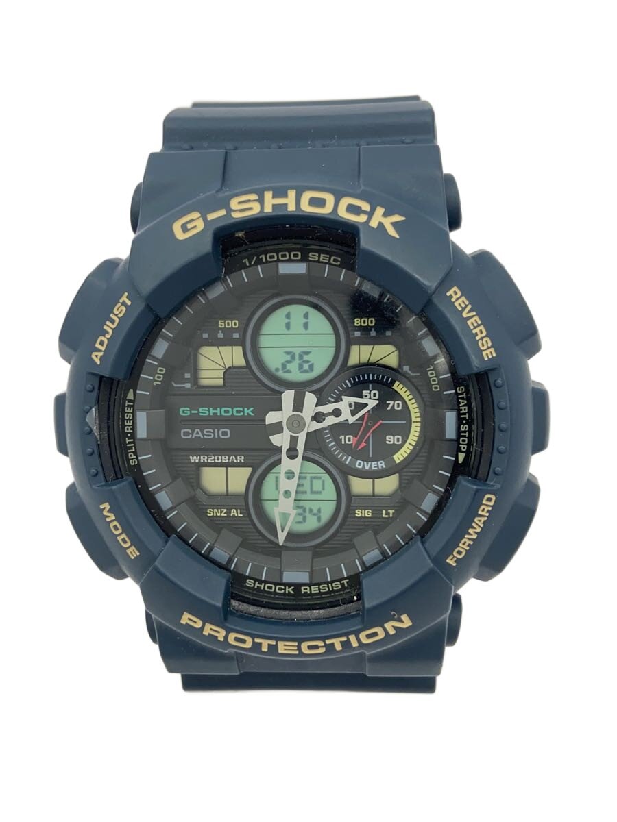 【中古】CASIO◆石英ウォッチ・G-SHOCK/デジアナ/BLK/NVY//【服飾雑貨他】