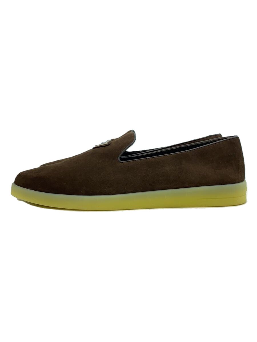 【中古】PRADA◆スリッポン/ローカットスニーカー/26.5糎/BRW/スウェード【シューズ】