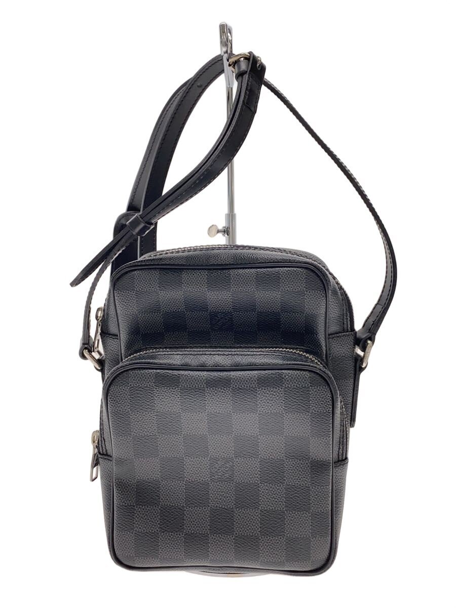 【中古】LOUIS VUITTON◆レム_ダミエ・グラフィット/PVC/BLK【御徒面子】