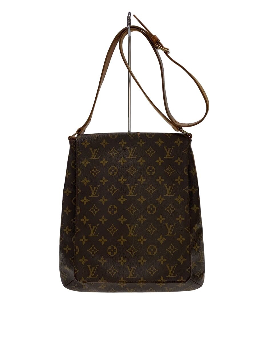 【中古】LOUIS VUITTON◆ミュゼット_モノグラム・帆布/PVC/BRW【御徒面子】