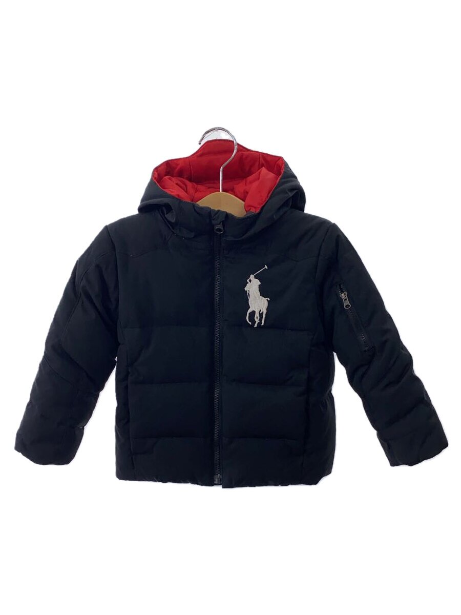 【中古】POLO RALPH LAUREN◆落ちこむ上衣/100珊/ポリエステル/BLK/無地【キッズ】