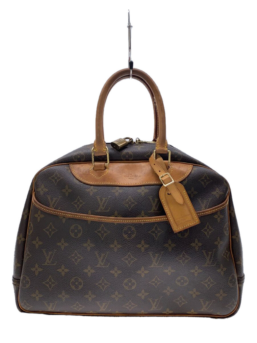 【中古】LOUIS VUITTON◆2)ボーリング・ヴァニティ(ドーヴィル)_モノグラム・帆布_BRW/PVC/BRW【御徒面子】