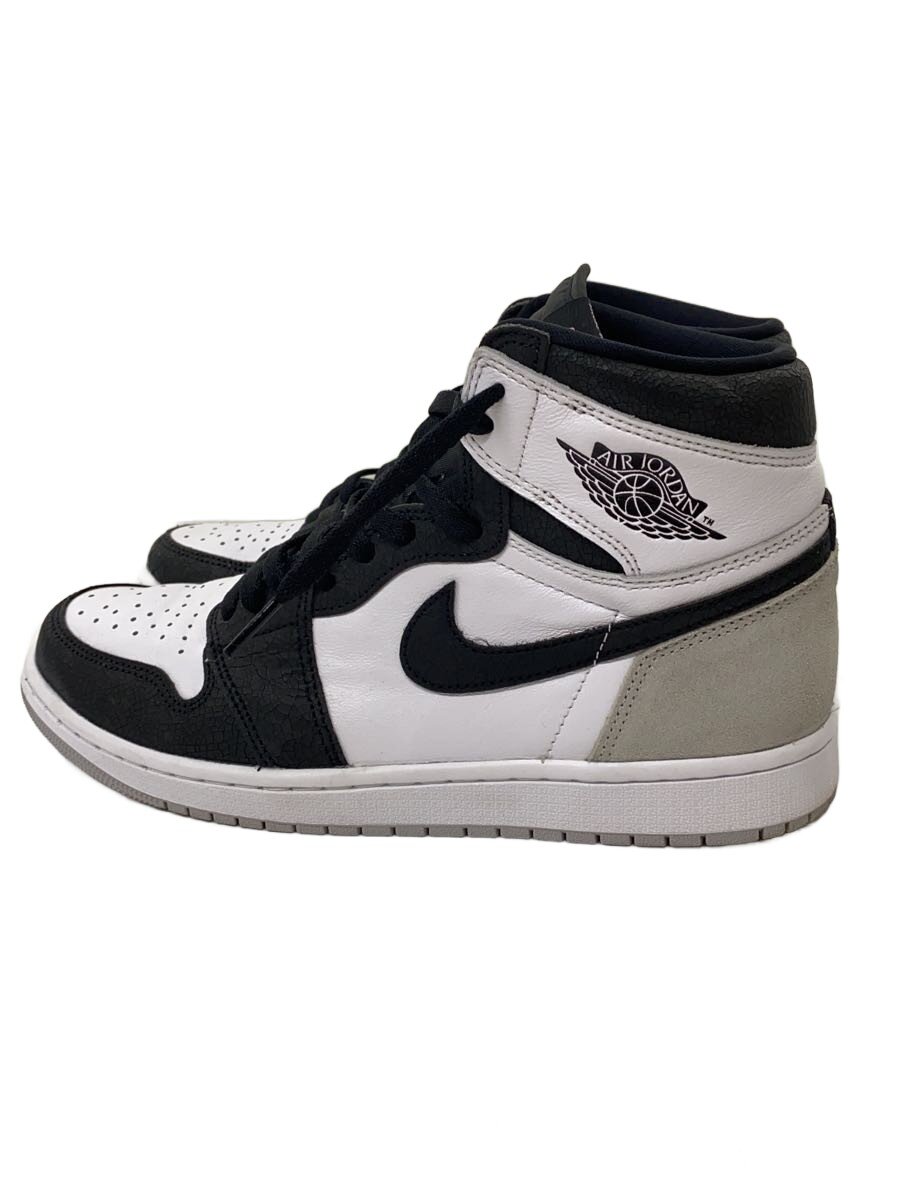 【中古】NIKE◆AIR JORDAN 1_エア湖 ジョーダン 1/28珊/GRY【シューズ】