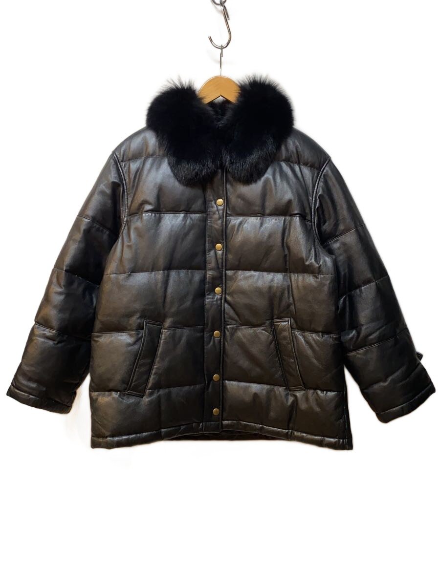 【中古】INGEBORG◆OLD/ラムレザーダウンジャケット/稲荷毛革/羊革/BLK/P0262LAL05【レディース御召しもの】