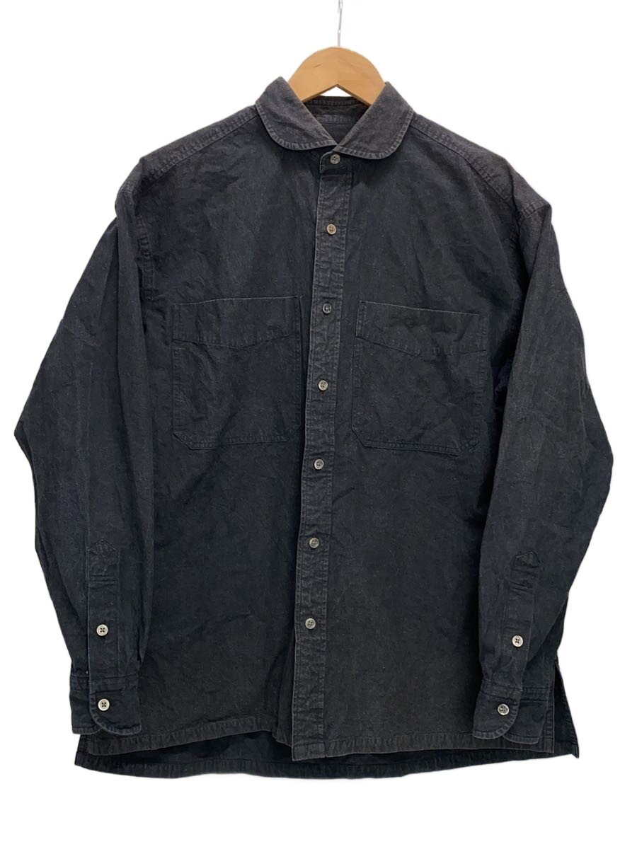 【中古】Porter Classic◆長袖プルオーバー/1/綿織物/BLK/無地【メンズウェア】